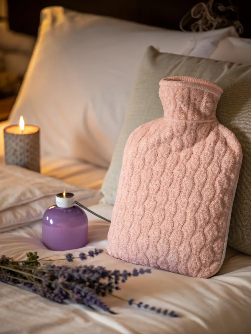 A detailed shot of the heat pad's texture, highlighting the soft, skin-friendly material and the even distribution of the herbal blend. The image should convey a sense of quality and comfort.